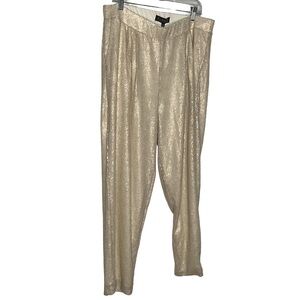 Eloquii Shimmery Cream Pull-On Trousers